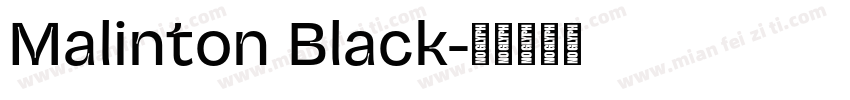 Malinton Black字体转换